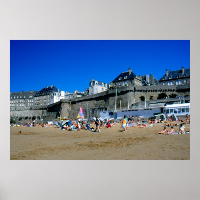 Affiche Beach in St Malo, France (Devant)