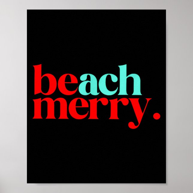 Affiche Beach Merry Christmas Funny  (Devant)
