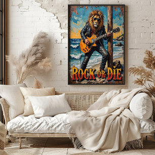 Affiche Beach Rocker : Lion