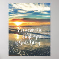 Beach Sunrise with Inspirational Christian Quote