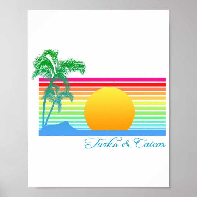 Affiche Beach Sunset Turks Caicos (Devant)