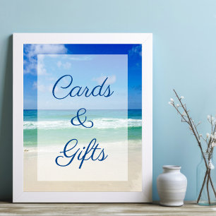 Affiche Beach Wedding Ocean Waves Photo Cards & Gifts