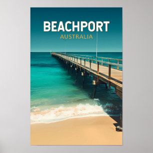Affiche Beachport Australie Travel Art Vintage