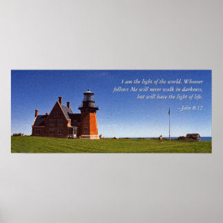 Affiche Beacon of Southeast Block Island ( With Words))