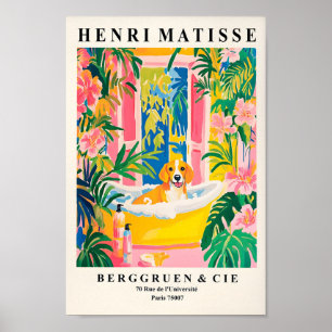 Affiche Beagle Dans Baignoire Impression, Amusante Salle D