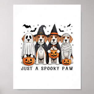Affiche Beagle Fantôme Chien Mignon Halloween Thanksgiving