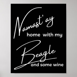 Affiche Beagle - Funny Nama'stay Pour Les Amateurs De Yoga