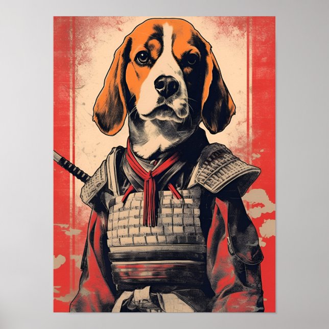 Affiche Beagle Samurai (Devant)