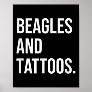 Affiche Beagles Et Tatouages Propriétaire Beagle Chien Enk