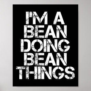 Affiche Bean Funny Nom de famille Arbre de famille Anniver