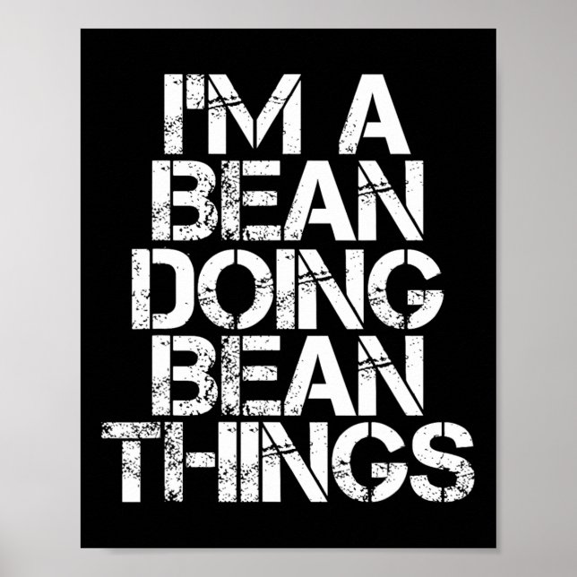 Affiche Bean Funny Nom de famille Arbre de famille Anniver (Devant)