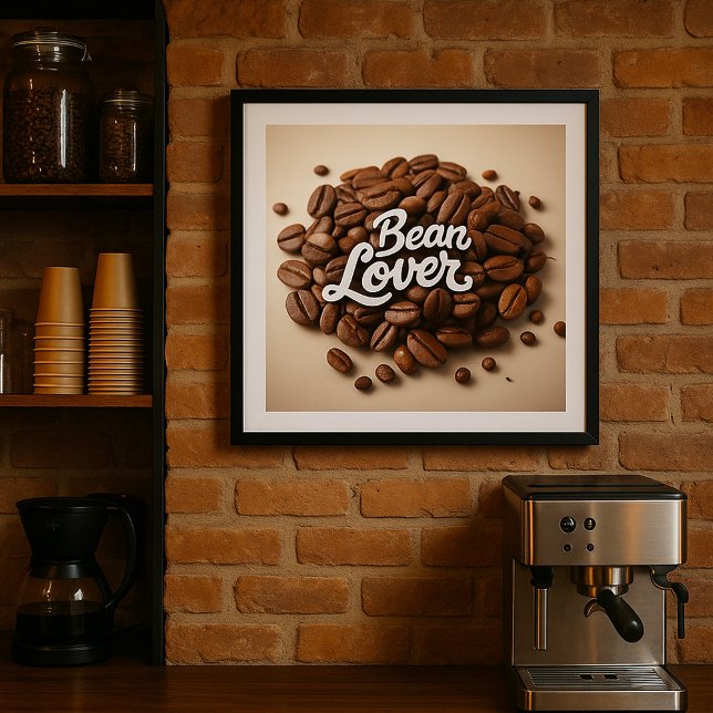 Affiche Bean Lover Fèves de café esthétique (Créateur téléchargé)