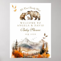 Bear Adventure Fall Mountain Neutral Baby shower