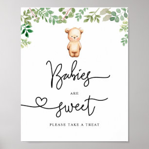 Affiche Bear Baby sont doux prendre un gâteau