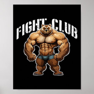 Affiche Bear Beast Muscles Boxing entraînement Gym Mixed m