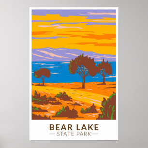 Affiche Bear Lake State Park Utah Vintage