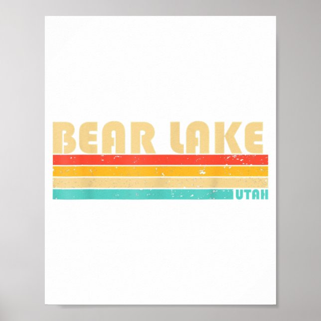 Affiche BEAR LAKE UTAH Fun Fishing Camping été (Devant)