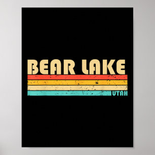 Affiche Bear Lake Utah Funny Pêche Camping été