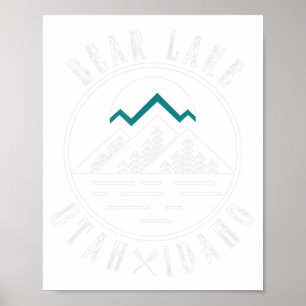 Affiche Bear Lake Utah Idaho Camping Boating