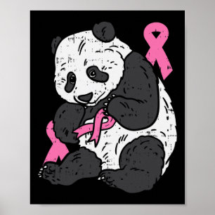 Affiche Bear Pink Ribbon Soutien à la sensibilisation au c