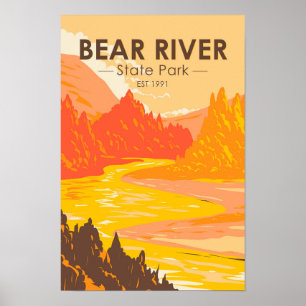 Affiche Bear River State Park Wyoming Vintage
