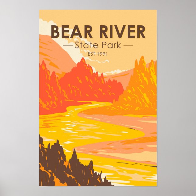 Affiche Bear River State Park Wyoming Vintage  (Devant)