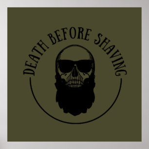 Affiche Bearded cite drôle barbe dire cadeaux