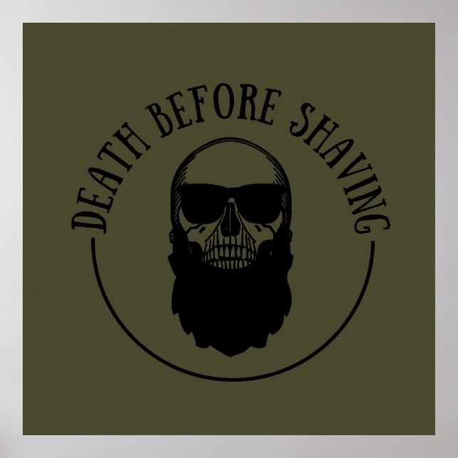 Affiche Bearded cite drôle barbe dire cadeaux (Devant)