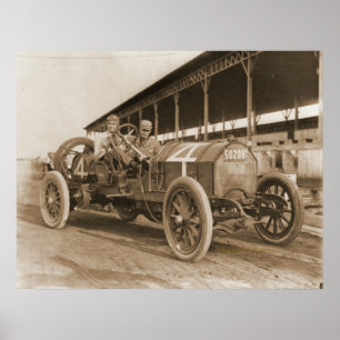 Affiche Beardsley et Coote dans le Simplex Racer