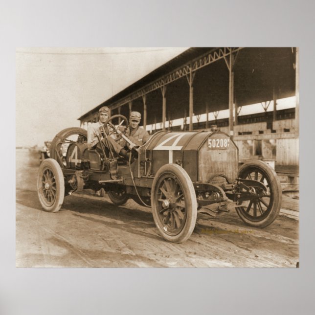 Affiche Beardsley et Coote dans le Simplex Racer (Devant)