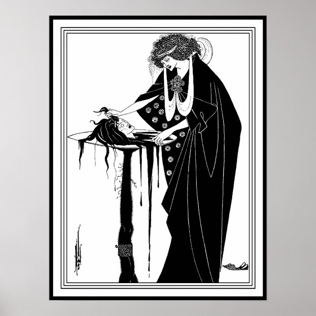 Affiche Beardsley - Tête sur un plateau : La récompense du (Devant)