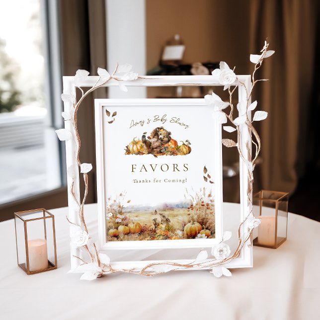 Affiche Bearly Wait Automne Baby shower des bois Faveurs (Créateur téléchargé)