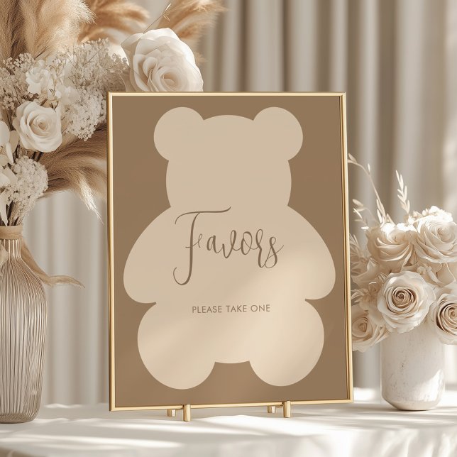 Affiche Bearly Wait Beige Baby Shower Favors (Créateur téléchargé)