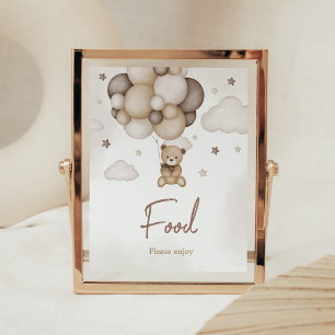 Affiche Bearly Wait Brown Balloon Food