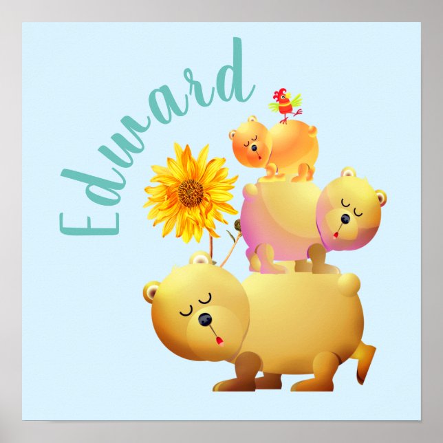 Affiche Bears, Rooster & Sunflower Tower (Devant)