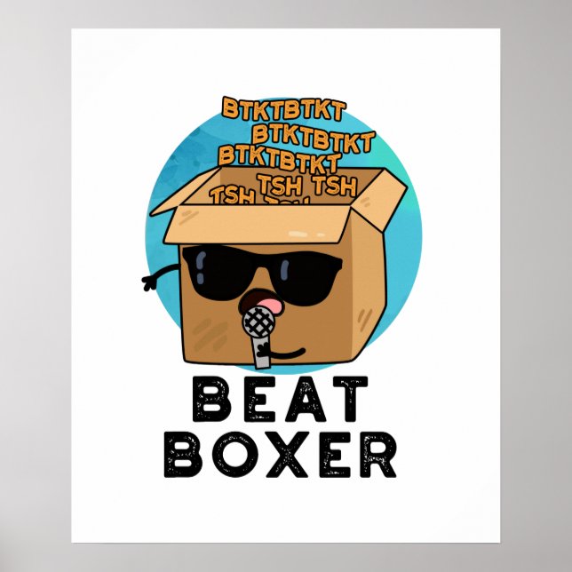 Affiche Beat Boxer Funny Beatboxbox Pun (Devant)