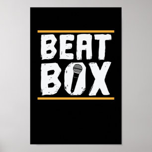 Affiche Beatbox Bühne und ein Mikrofon