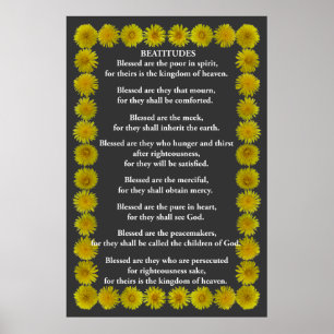 Affiche Béatitudes dans un cadre de Dandelion