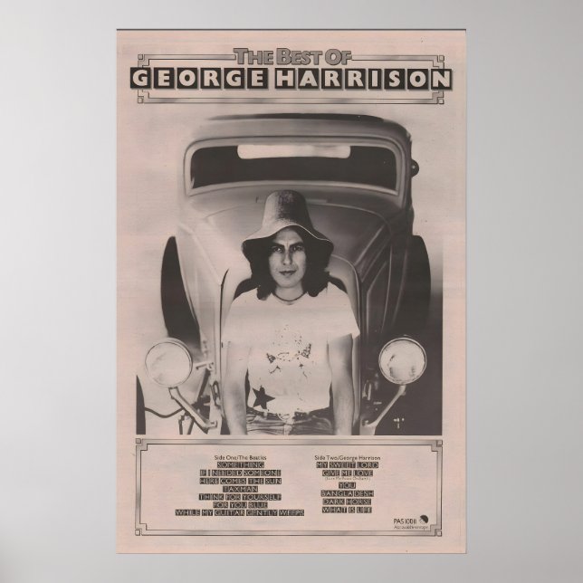 AFFICHE BEATLES 1976 George Harrison - original NM (Devant)