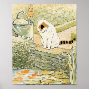 Affiche Beatrix Potter - Chat Blanc