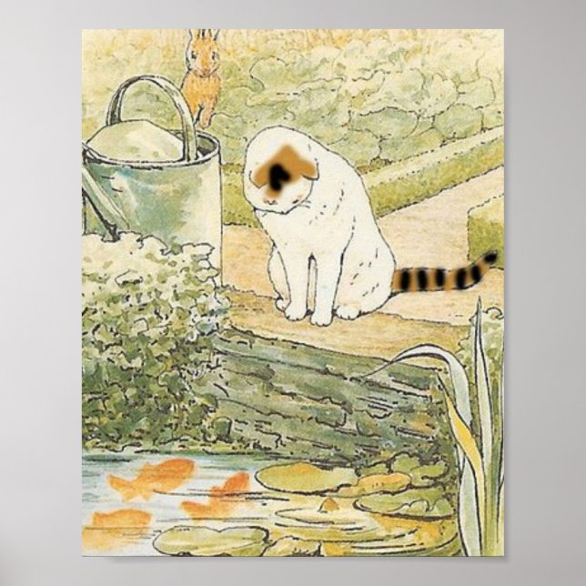 Affiche Beatrix Potter - Chat Blanc (Devant)