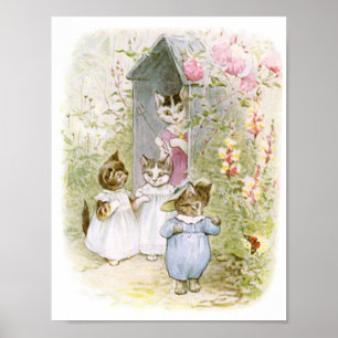 Affiche Beatrix Potter Kittens Mère Garden