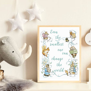 Affiche Beatrix Potter Le plus petit peut changer le monde