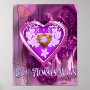 Affiche Beau Amour Conçu Toujours Gagner