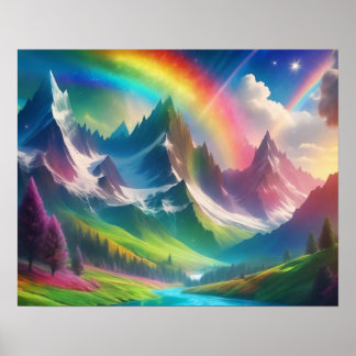 Affiche Beau arc-en-ciel Imaginaire royaume