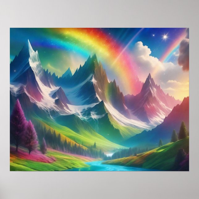 Affiche Beau arc-en-ciel Imaginaire royaume (Devant)