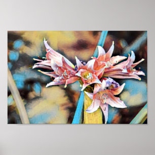 Affiche Beau art Abstrait rose printanier