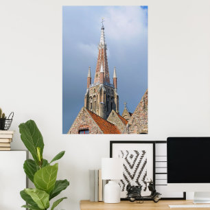 Affiche Beau Bruges, voyage en Belgique