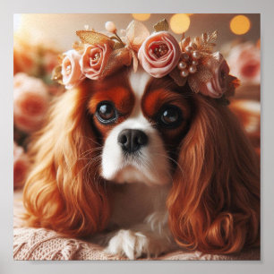 Affiche beau Cavalier King Charles Spaniel