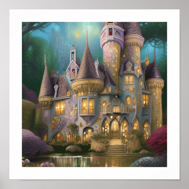Affiche Beau Château Whimsical Fairytale (Devant)